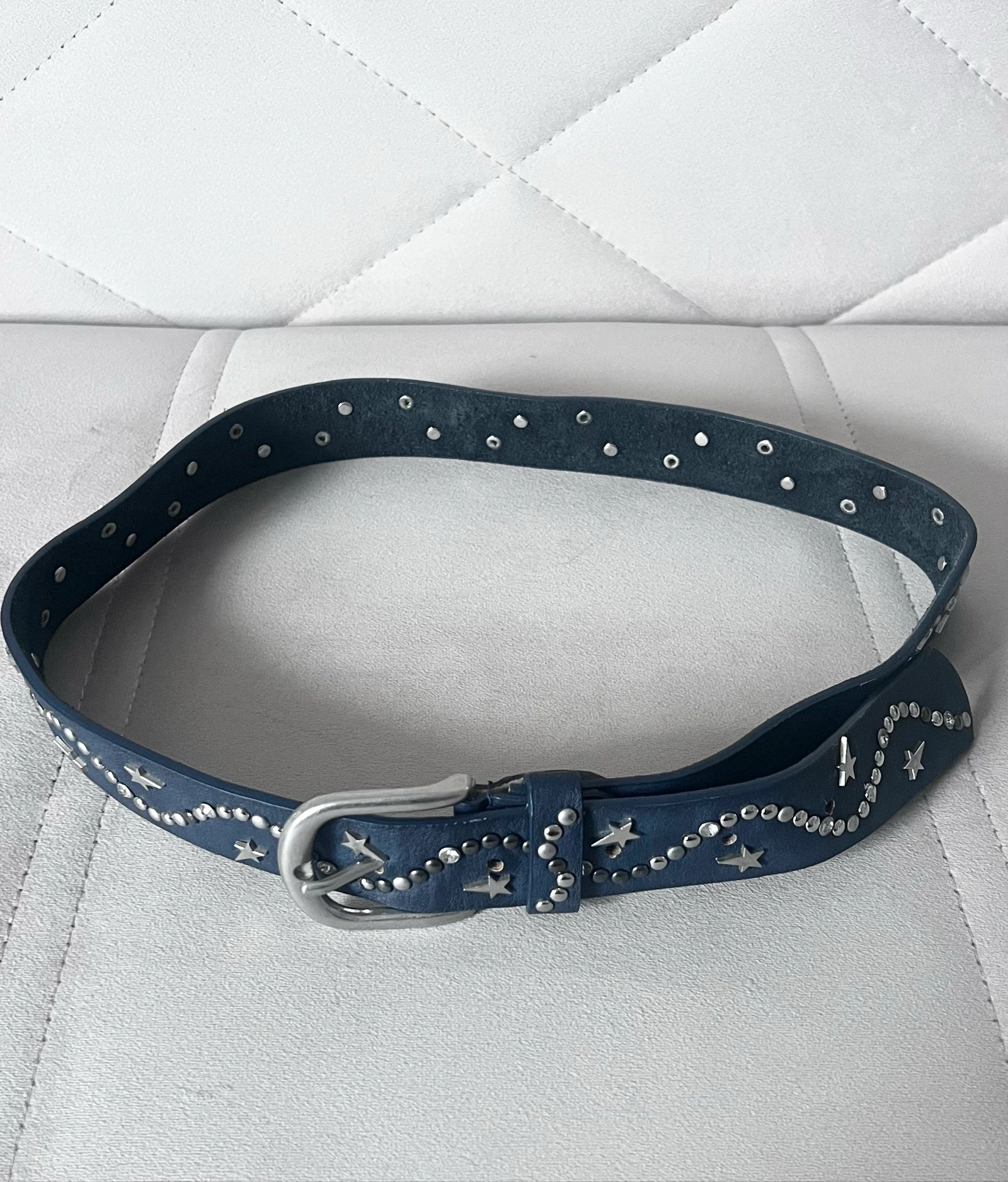 Navy blue and silver metal belt – photo 4